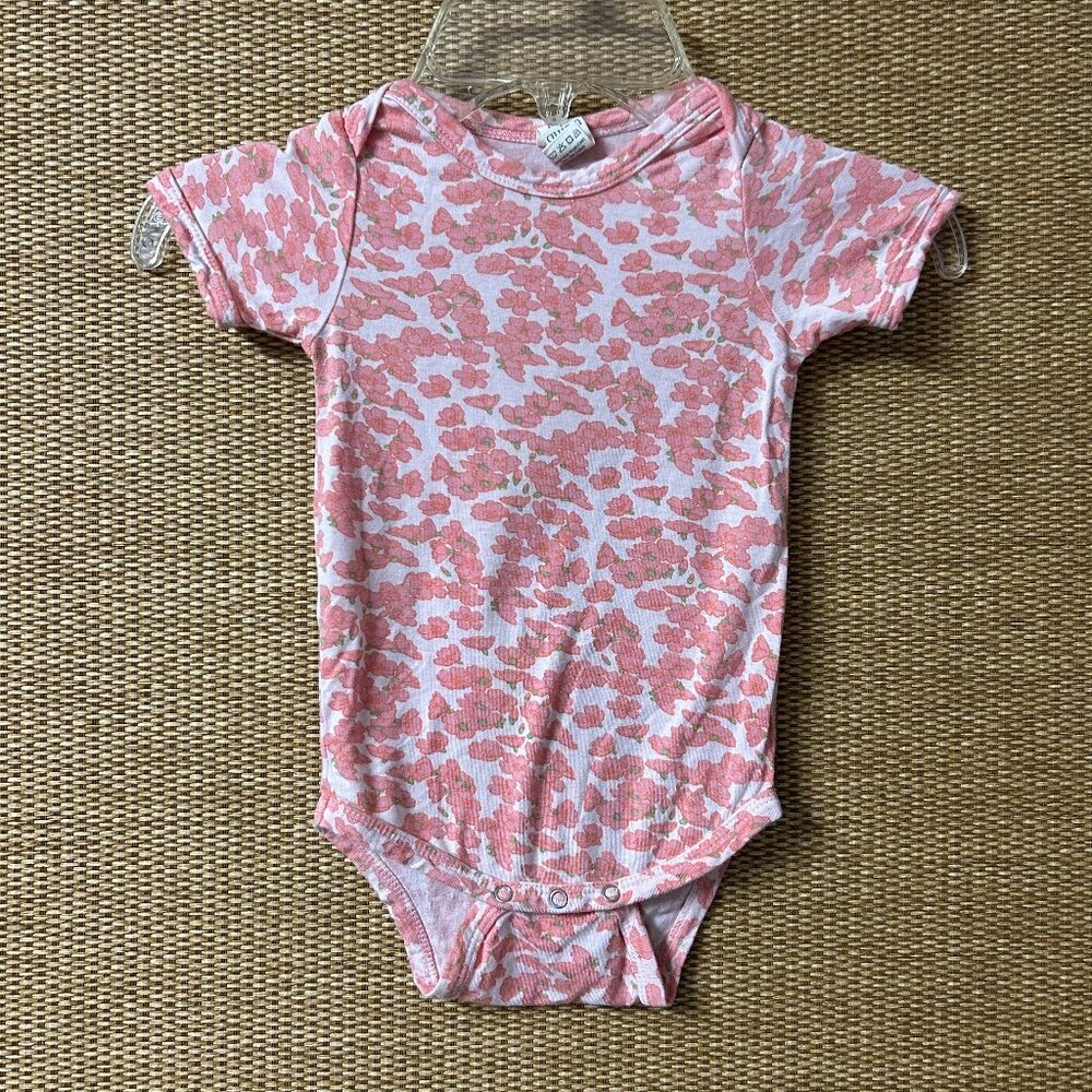 Kate Quinn Baby Bodysuit 6-12 Months Pink Floral Modal Spandex Blend
